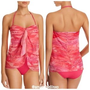 Ralph Lauren Lauren Coral Reef Calypso Flyaway One-Piece Swimsuit